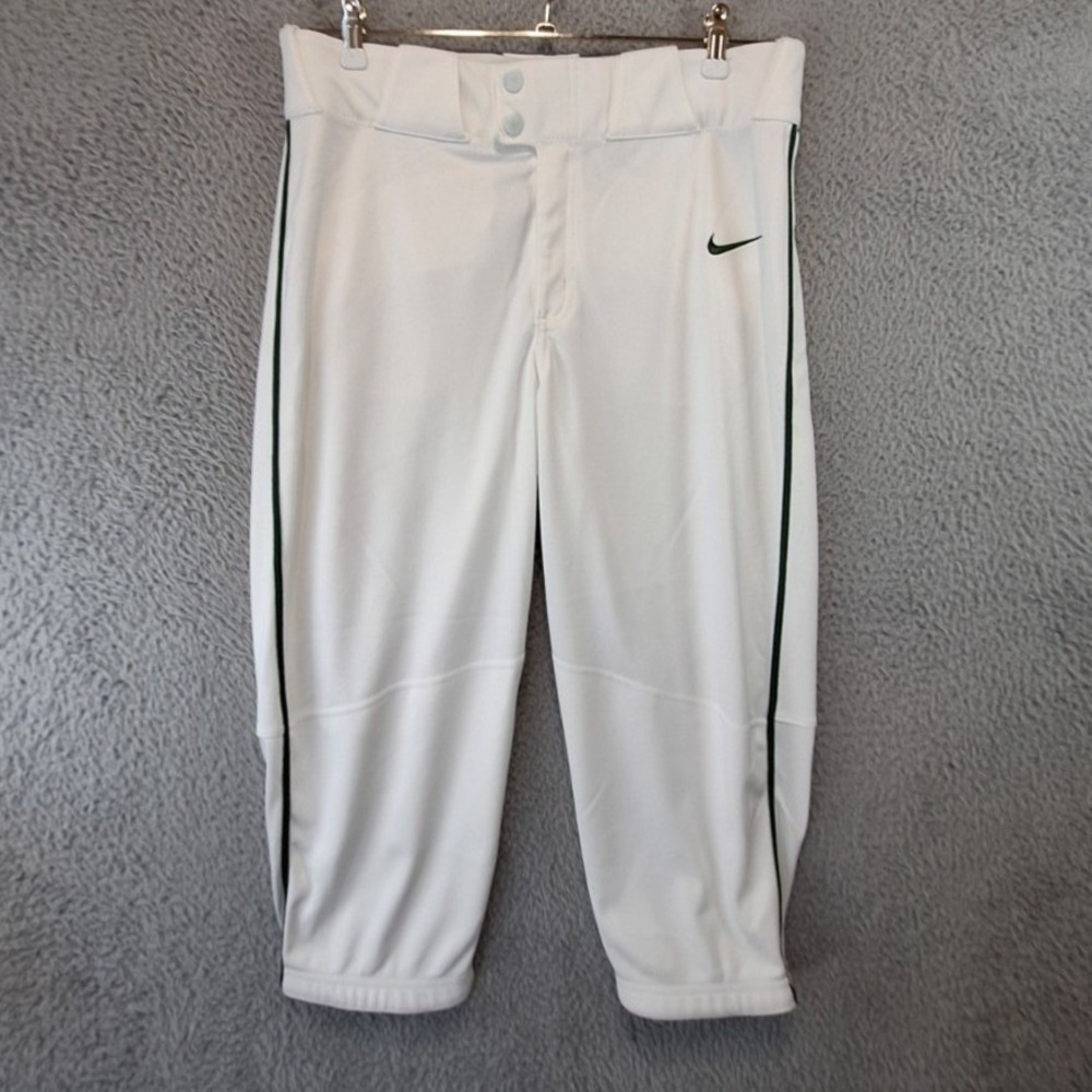 Nike Vapor Select High Piped Baseball Pants Men M (Fits 33x20) White Swoosh Logo